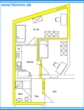 Grundriss WG Zimmer 52 - Wohnen – all inclusive – für Studenten !