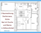 Grundriß - Außergewöhnliche 2-Raumwohnung mit Dusche und Wanne in Köthen/Anhalt