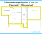 Grundriß 2021 - Moderne 2-Raumwohnung in Köthen