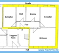 3-Raumwohnung in Wulfen - Grundriss - 3-Raumwohnung auf dem Land in Wulfen!