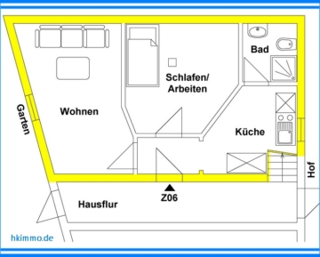 Wohnen – all inclusive – für Studenten ! - Grundriss (397355)