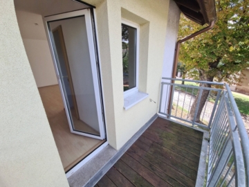 1-Raumwohnung mit Balkon in Arensdorf bei Köthen - Zugang vom Wohnzimmer zum Balkon (397344)